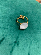 Anello intrecciato MADREPERLA