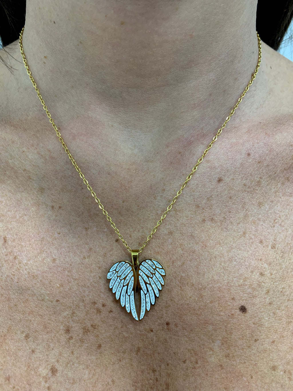 Collana cuore con ali