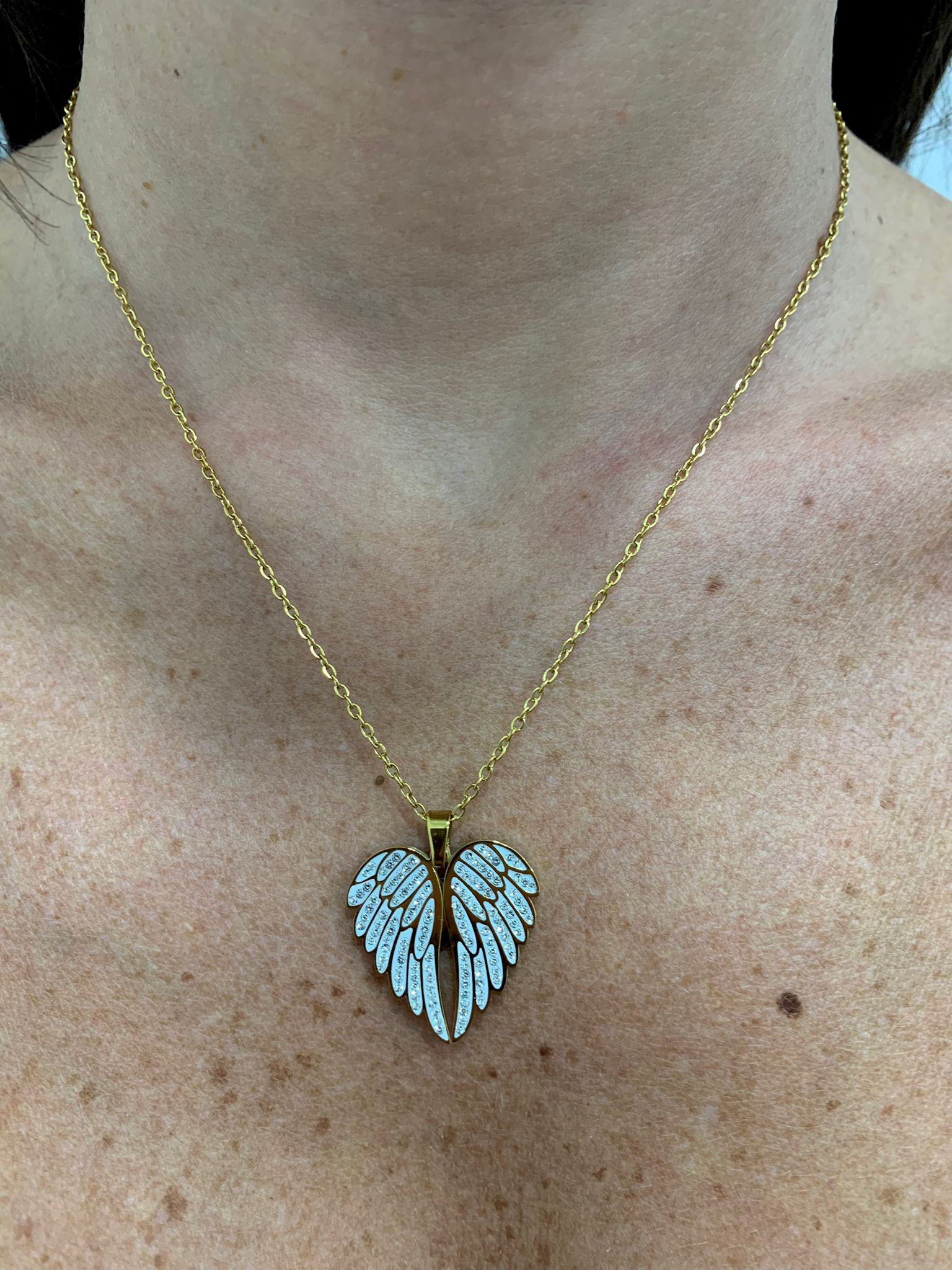 Collana cuore con ali