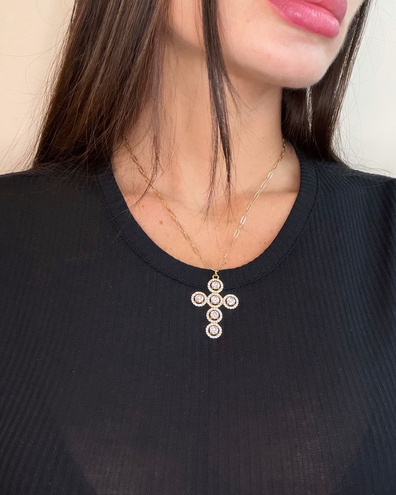 Collana CROCE DIAMOND